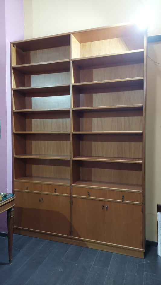Libreria Legno Noce 5/r 2/s Cm193x33x288h
