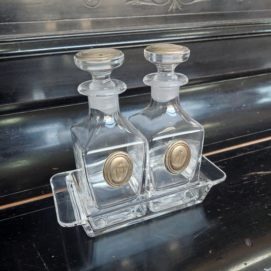 Set Olio E Aceto Cristallo / Argento