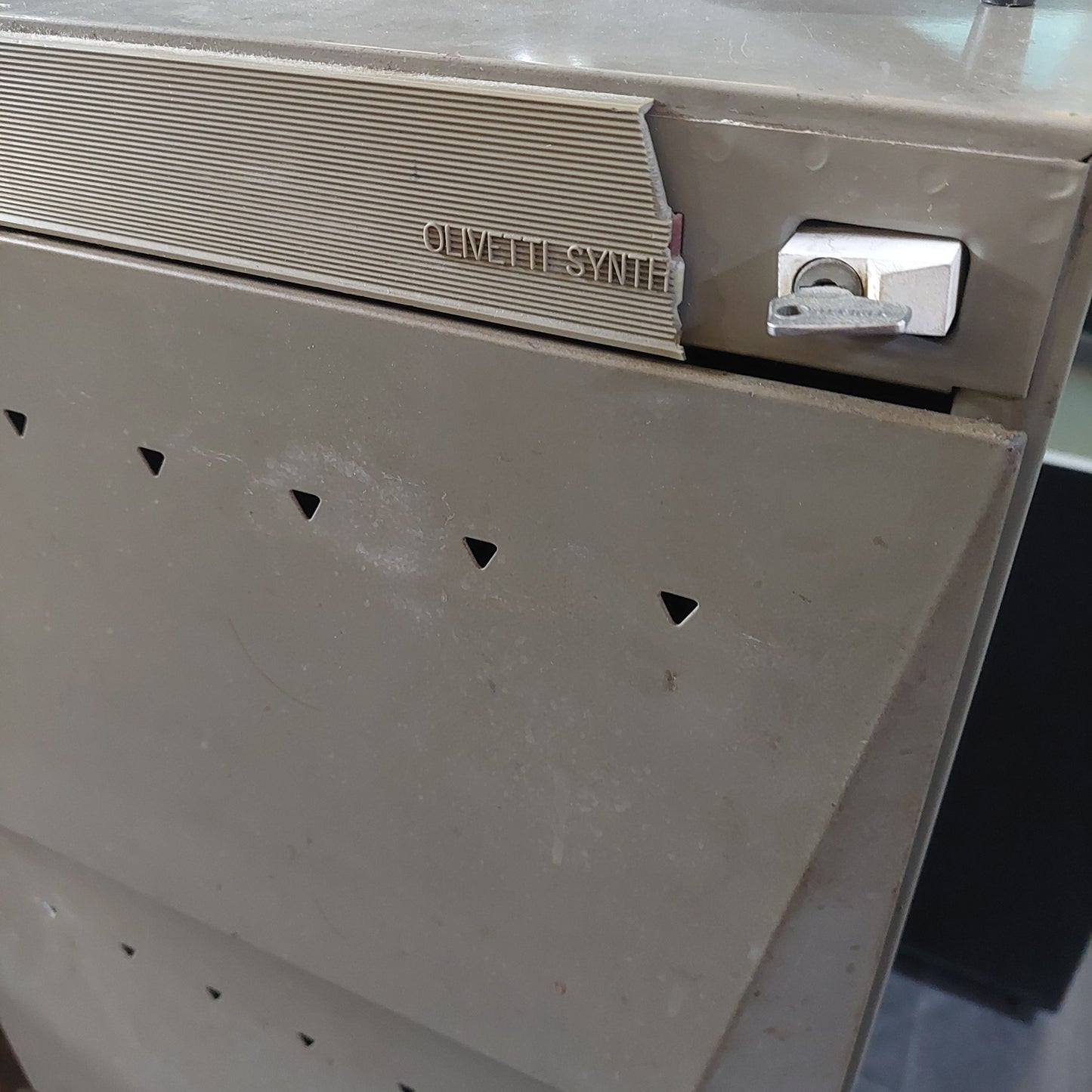 Schedario Metallo 4/c Olivetti Vintage Cm48x66x136h