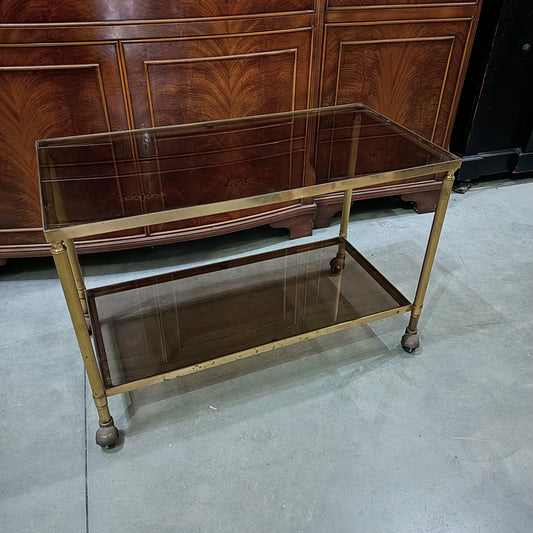 Carrello Ottone C/vetri Cm80x40x53