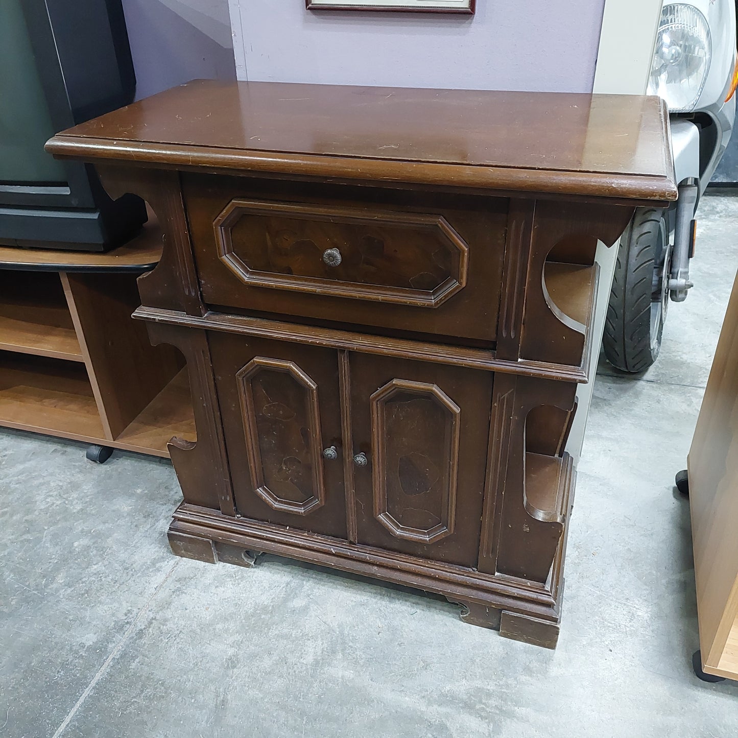 Mobiletto Legno Con Ruote 2/a Cm80x39x80h