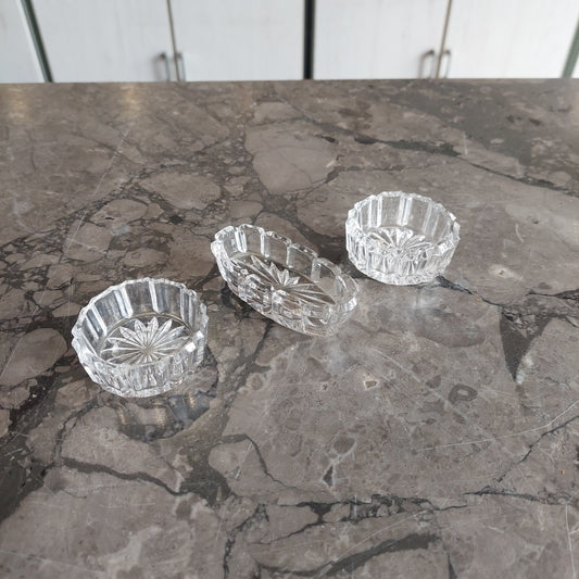 Set/3 Pezzi Vetro Sale Pepe Stuzzicadenti