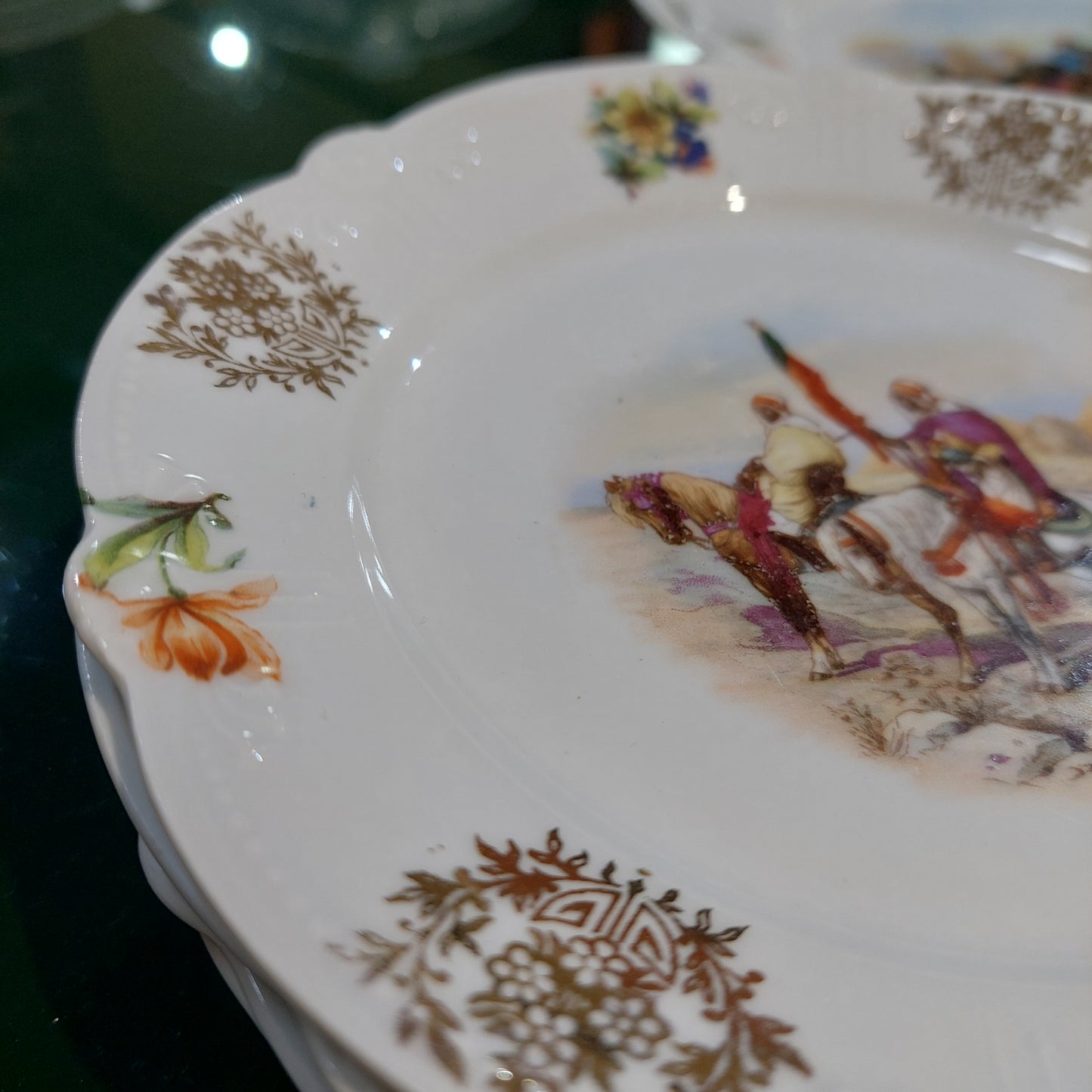 Set/5 Piattini + Piatto Dolce Porc Dec Egiziani