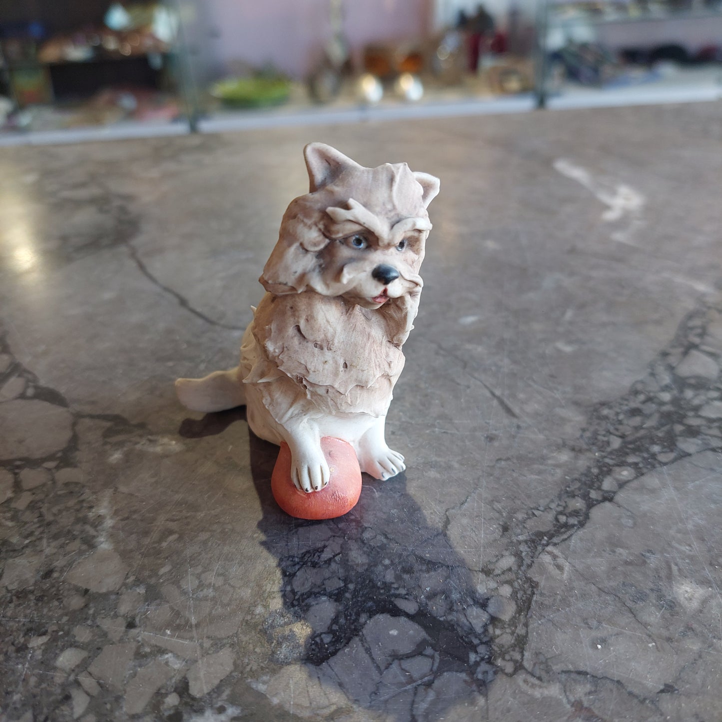 Cane Porcellana Biscuit Capodimonte Barbetta