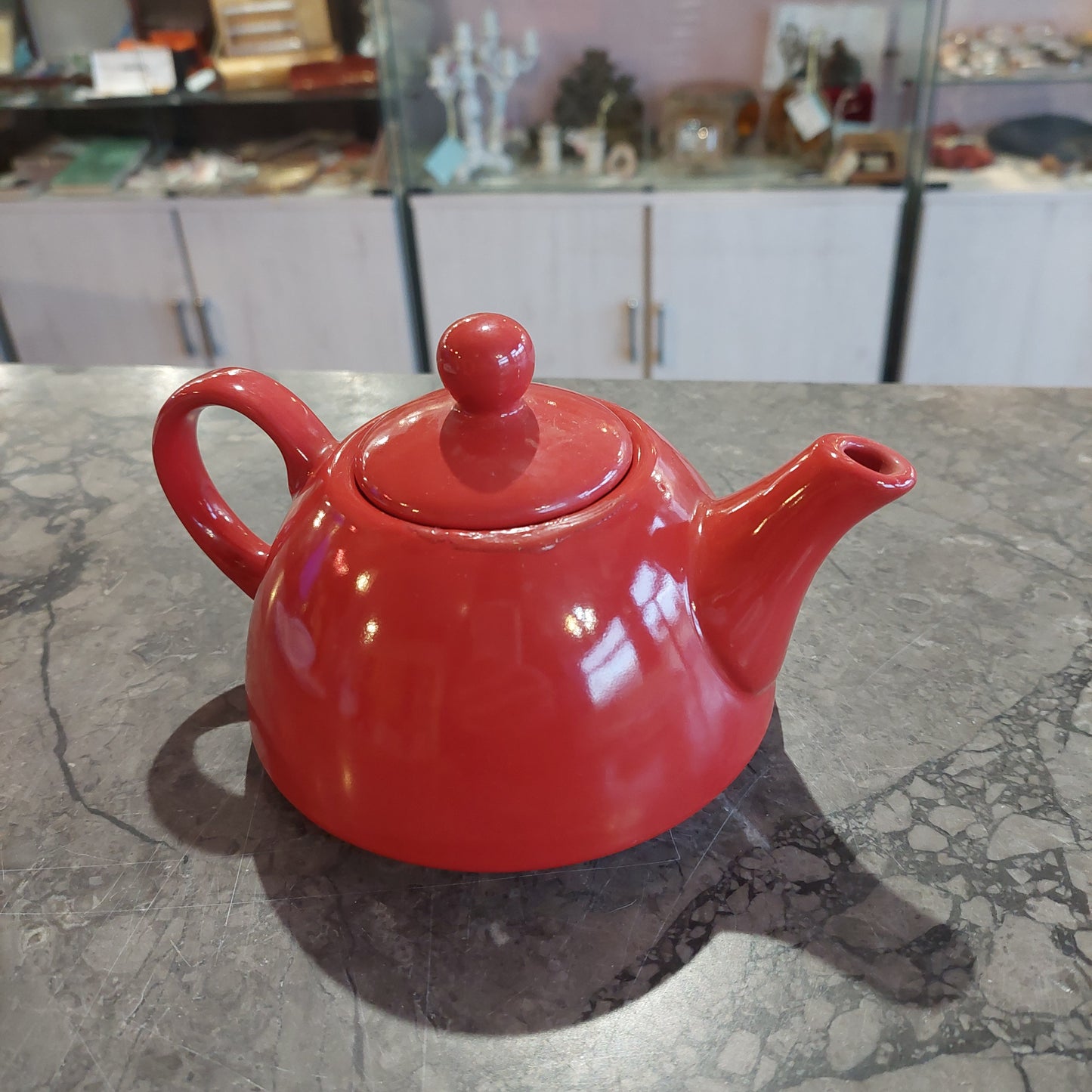 Teiera Ceramica Rossa Cuore