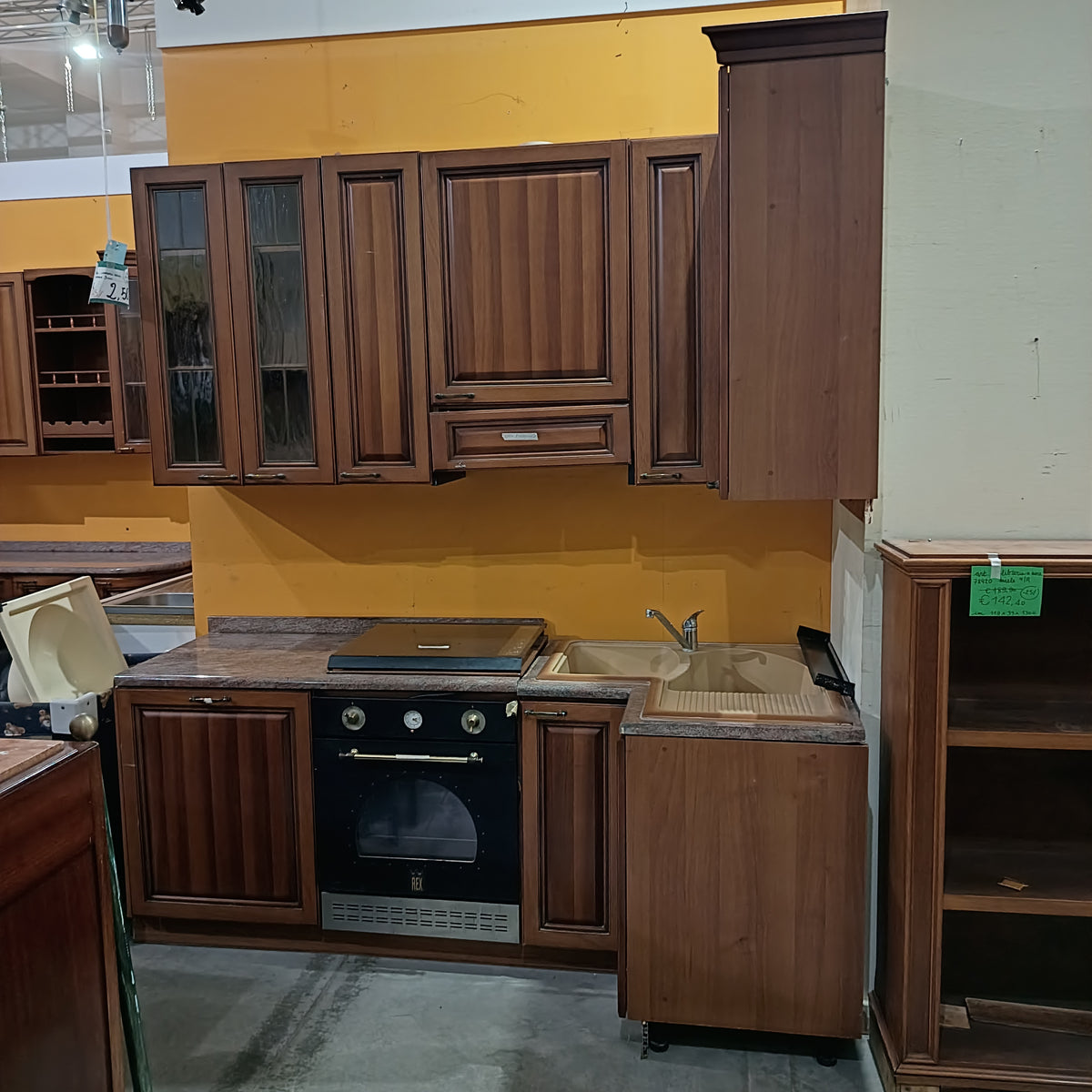 Cucina Berloni Legno Con Marmo Completa