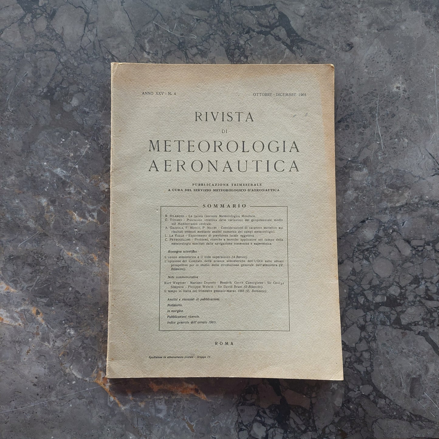 L/ Rivista Di Meteorologia Aeronautica - Dicembre 1965