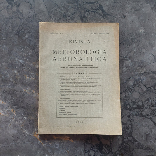 L/ Rivista Di Meteorologia Aeronautica - Dicembre 1965