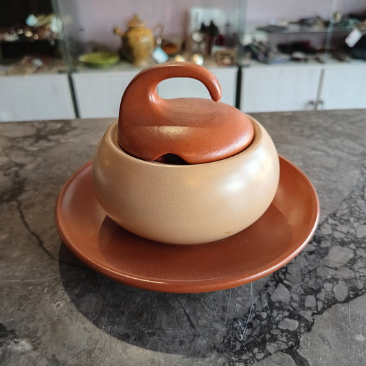 Formaggiera Ceramica Italia Vintage Bicolore
