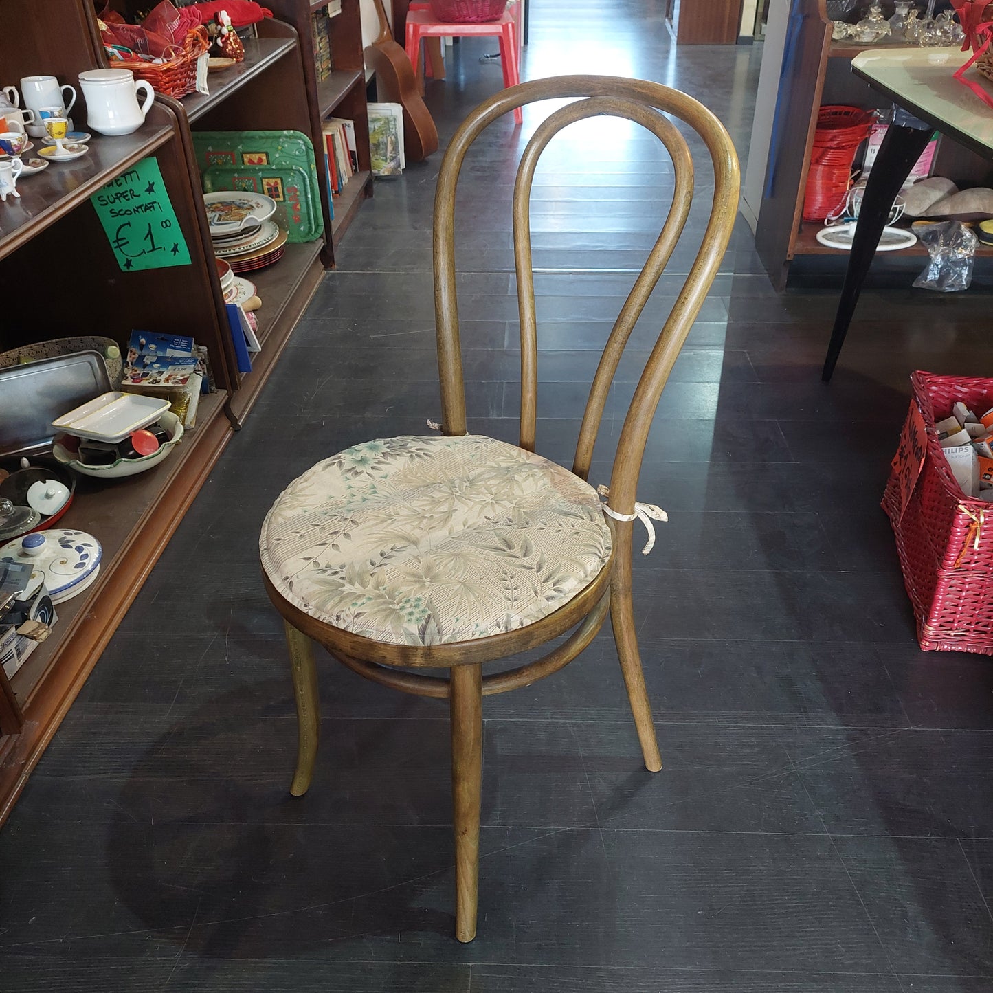 Sedia Legno Verde Da Bistrot St. Thonet