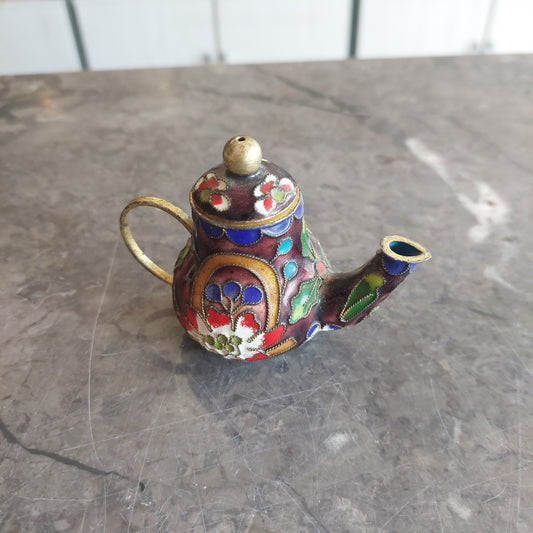 Mini Caffettierina Cloisonnè Cinese Smaltato