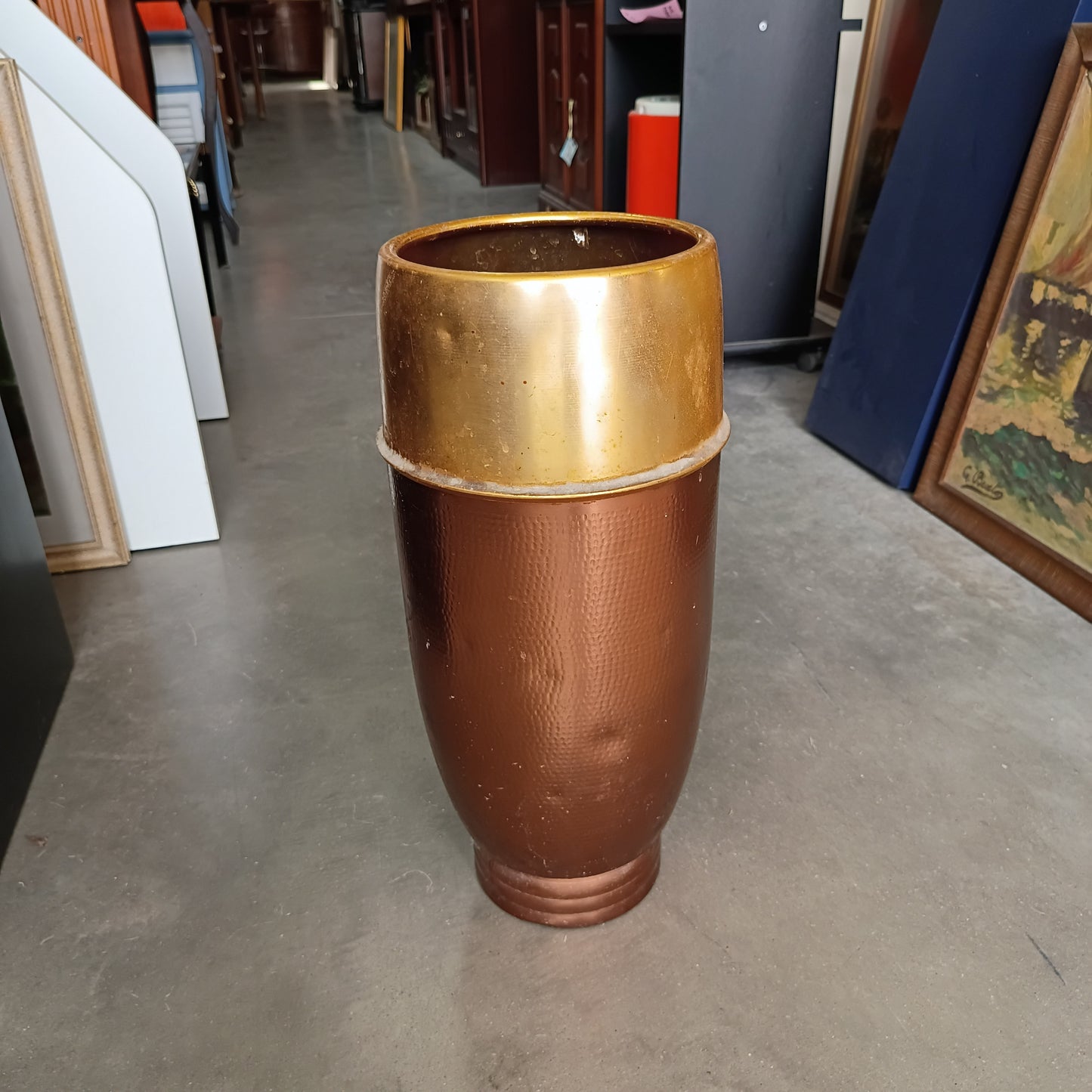 Portaombrelli * Rame Martellato Alluminio D20x48h