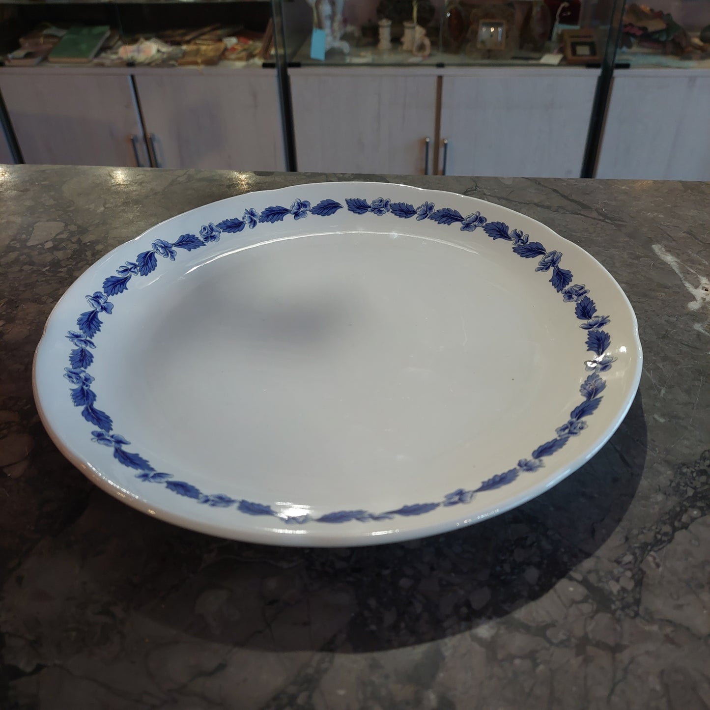 Piatto Porcellana Fontebasso Treviso Decoro Foglie