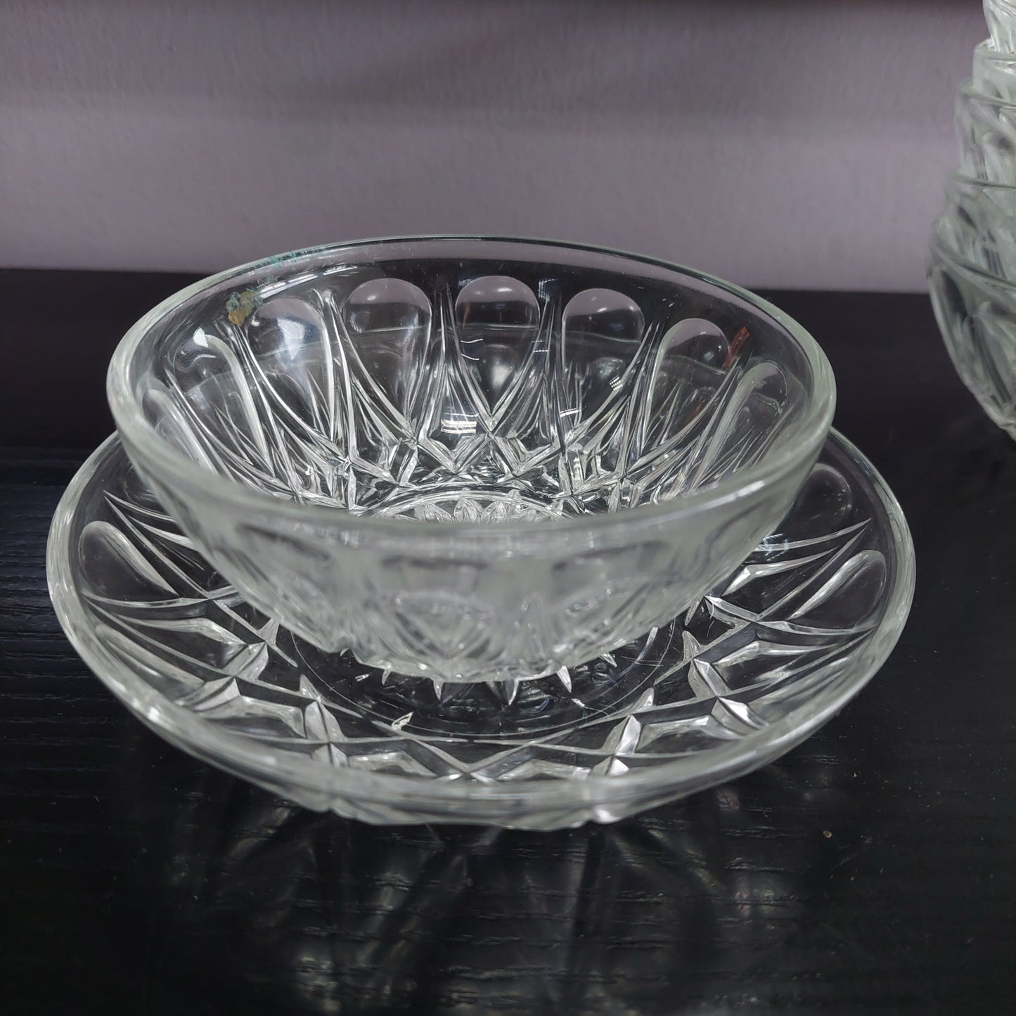 Set/6 Ciotoline + 5 Piattini Vetro * Vintage