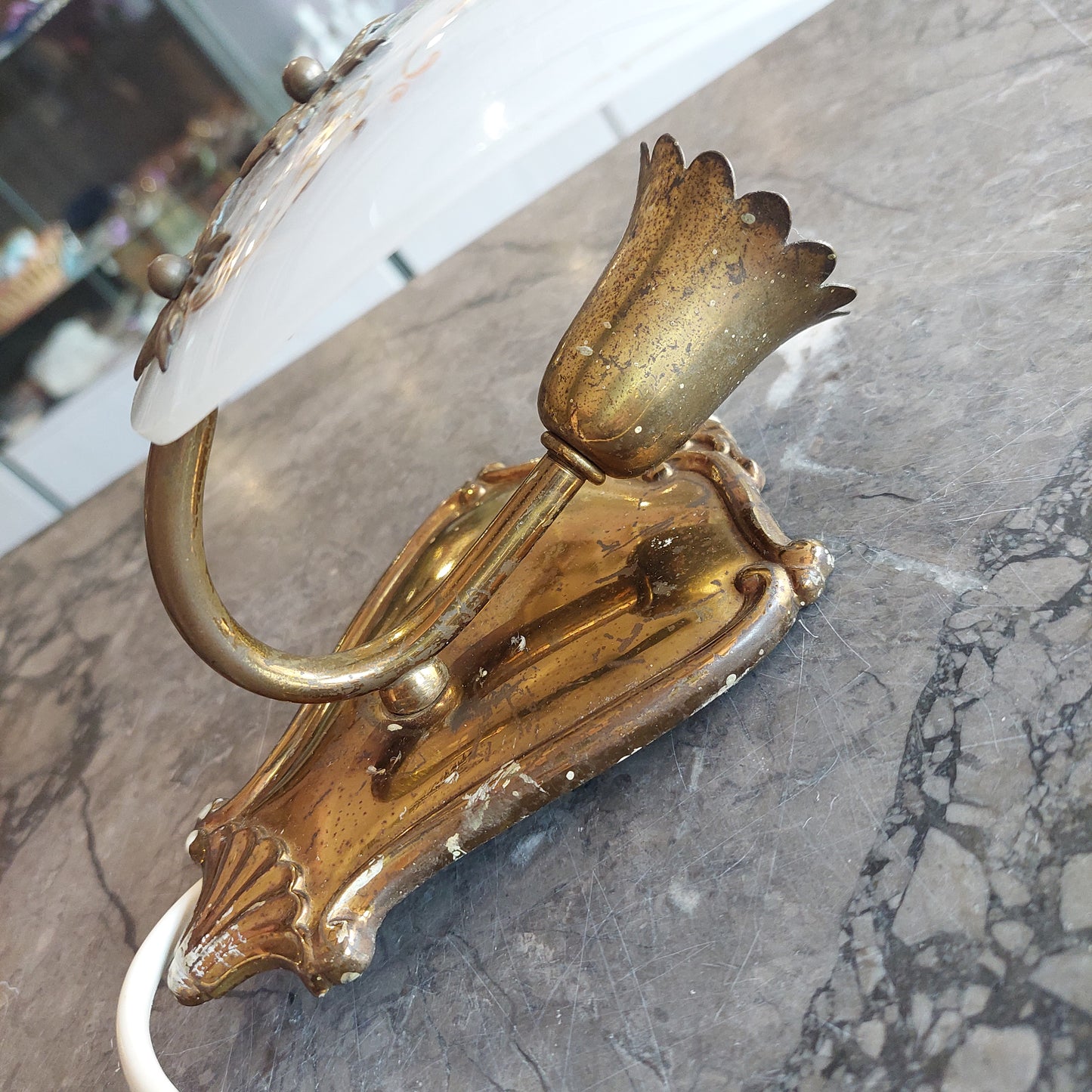 Applique Ottone Vetro Primi 900 1 Luce