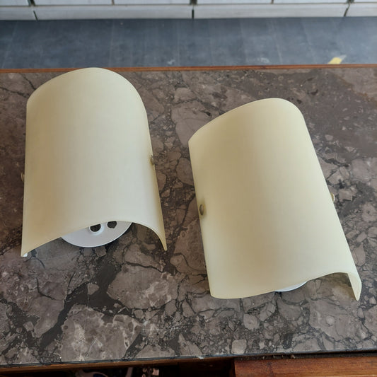 Coppia Applique Vetro Beige