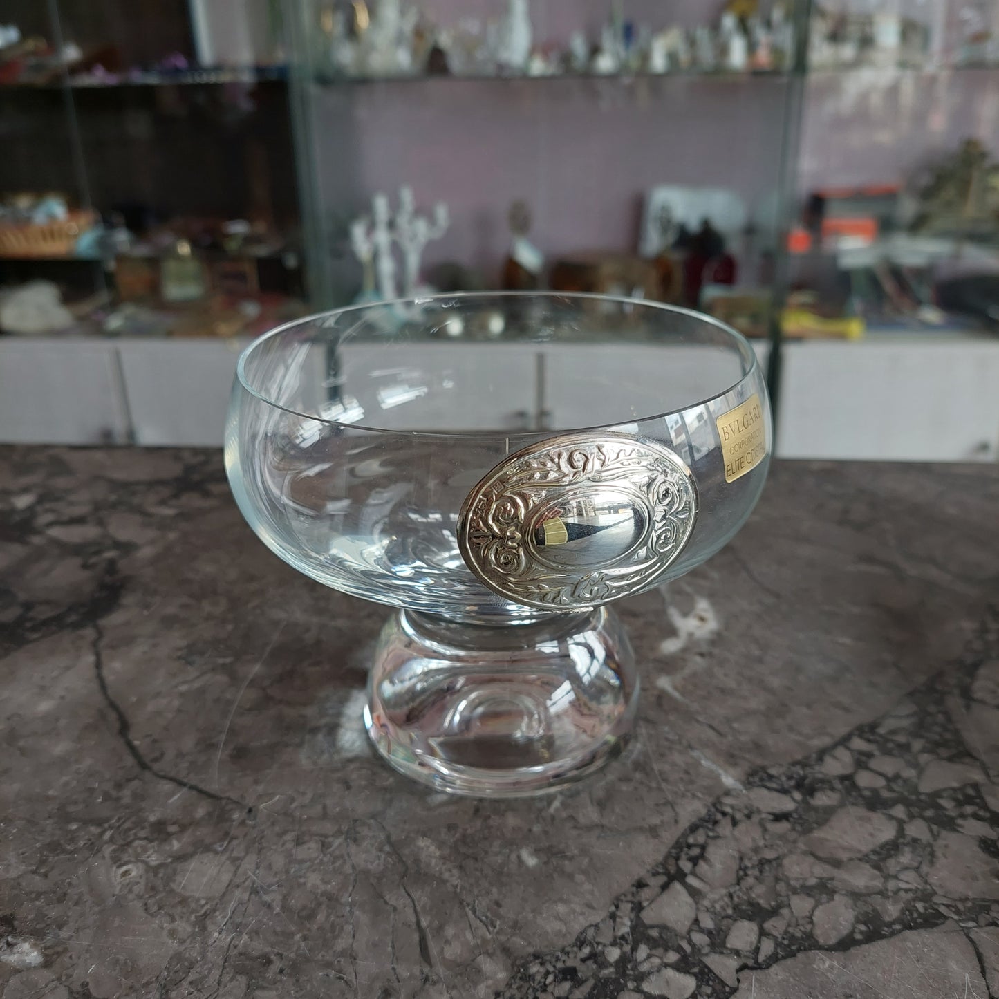 Coppa Cristallo Argento Bulgari