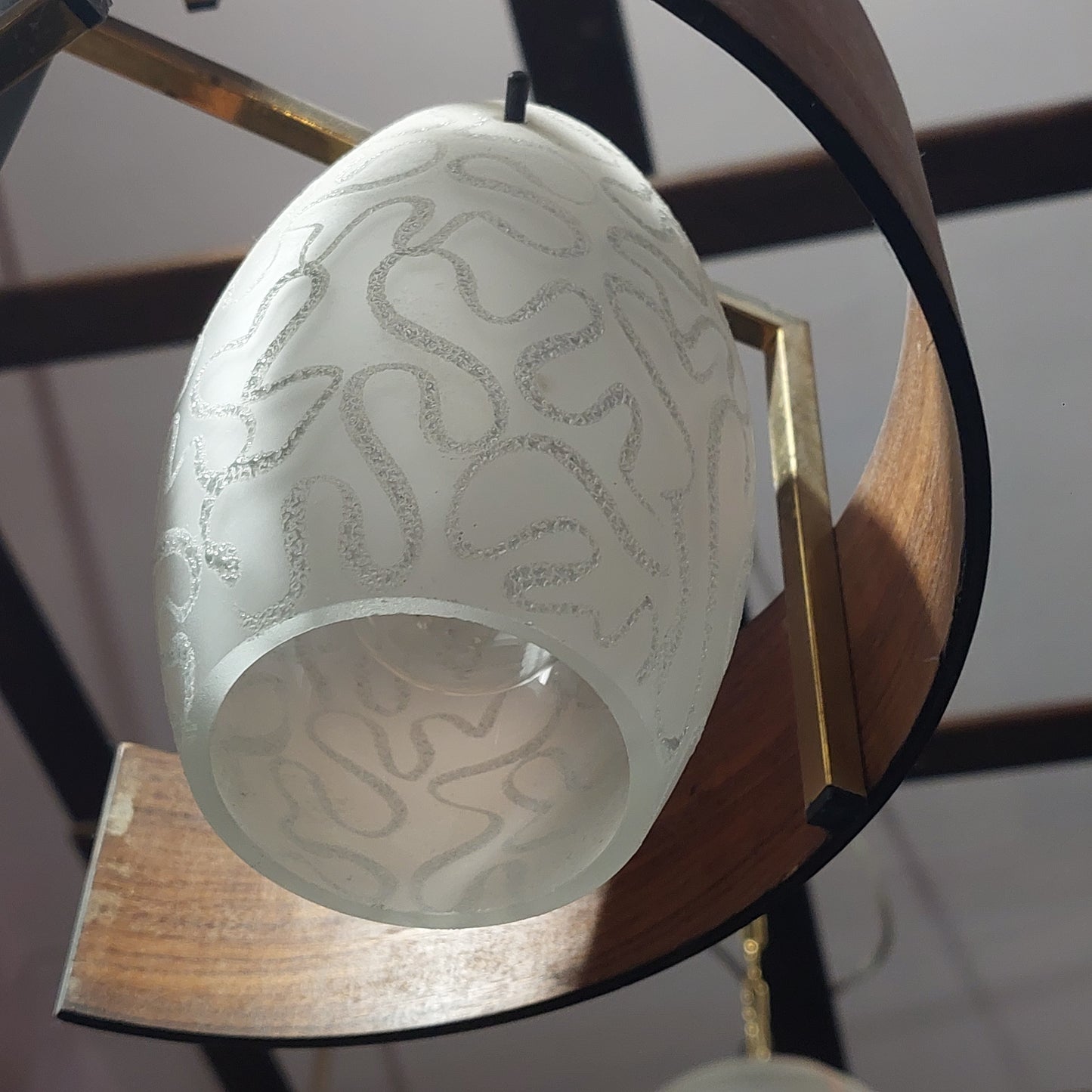 Lampadario Vintage Anni '50 3/luci