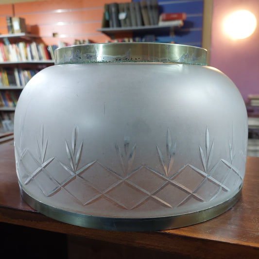 Coppa Lampadario Vetro Molato D28