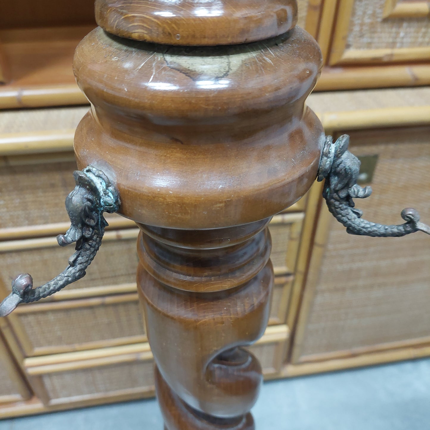 Piantana Appendiabiti Legno Porcellana Capodimonte