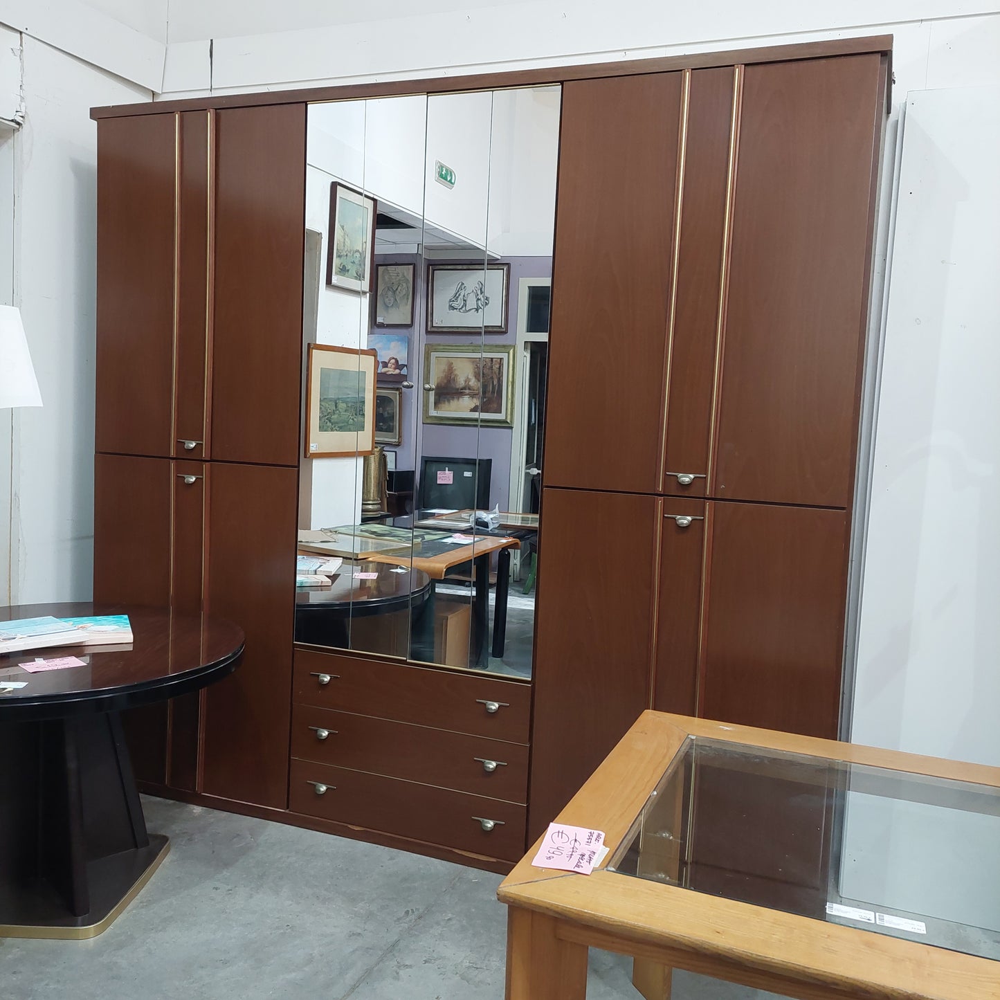 Armadio * Noce Anni 60 10/a 3/c Cm282x60x259h