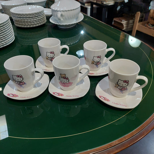 Set/10 Pz The Hello Kitty Sanrio Porcelain Art