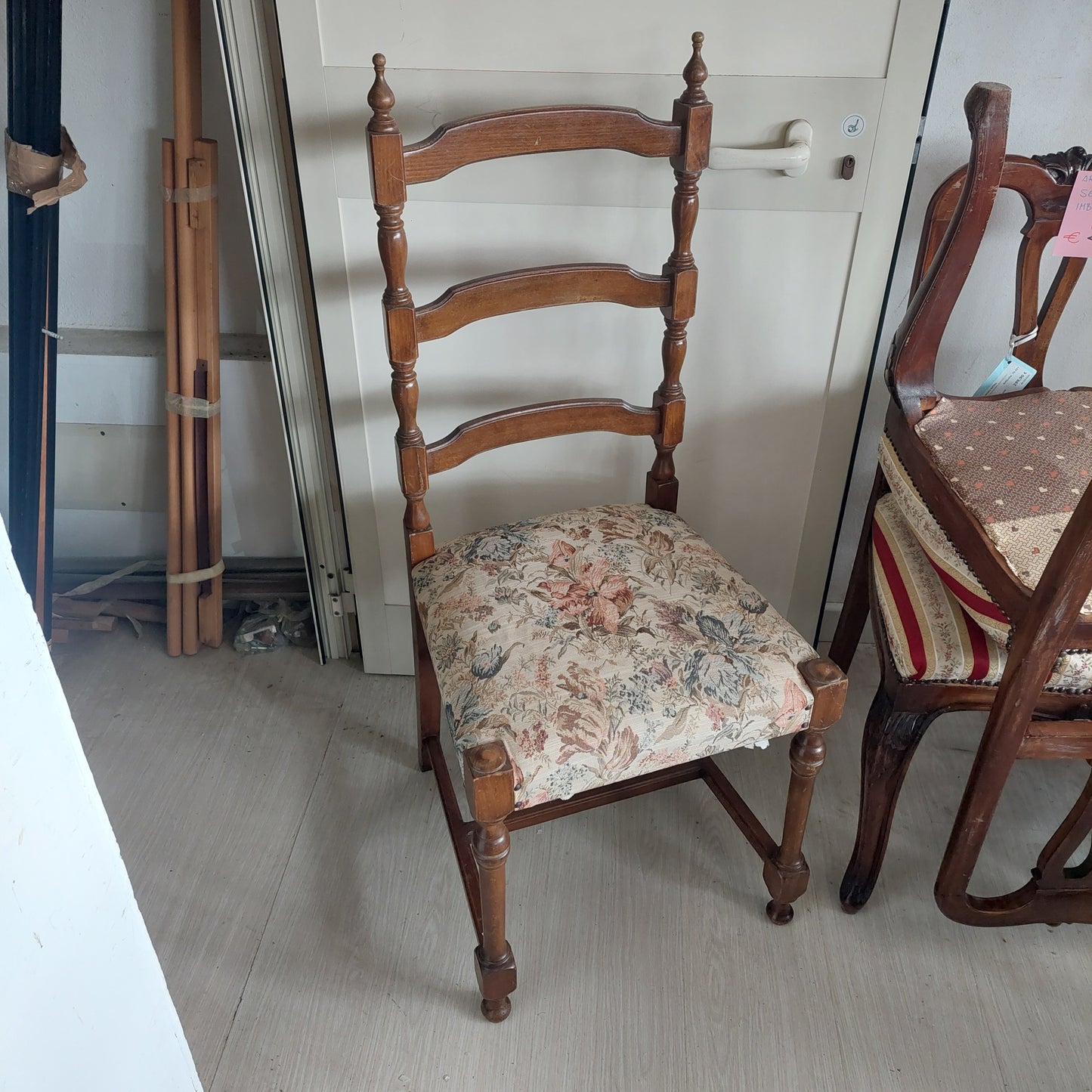 Set/6 Sedie * Legno Imbottite Fiori