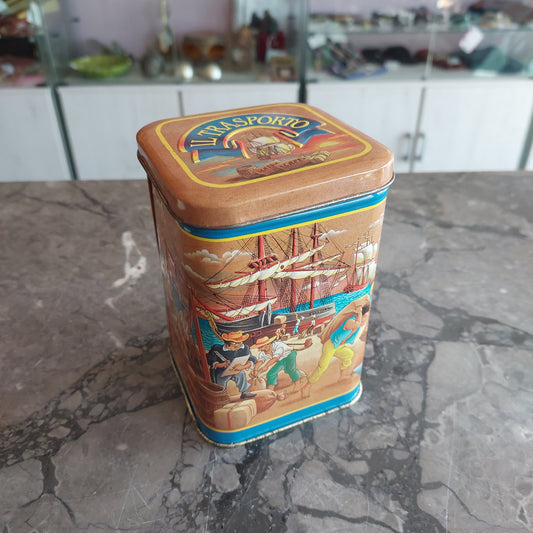 Scatola Di Latta Pocket Coffee Vintage Anni '90