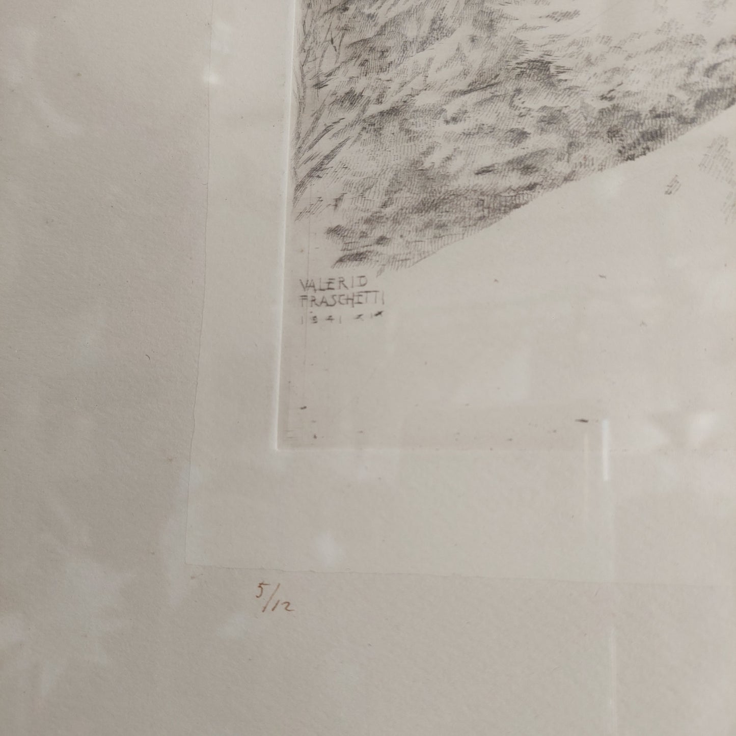 Q/acquaforte* "il Muro Torto" Di Valerio Fraschetti 1941 Cm74x54