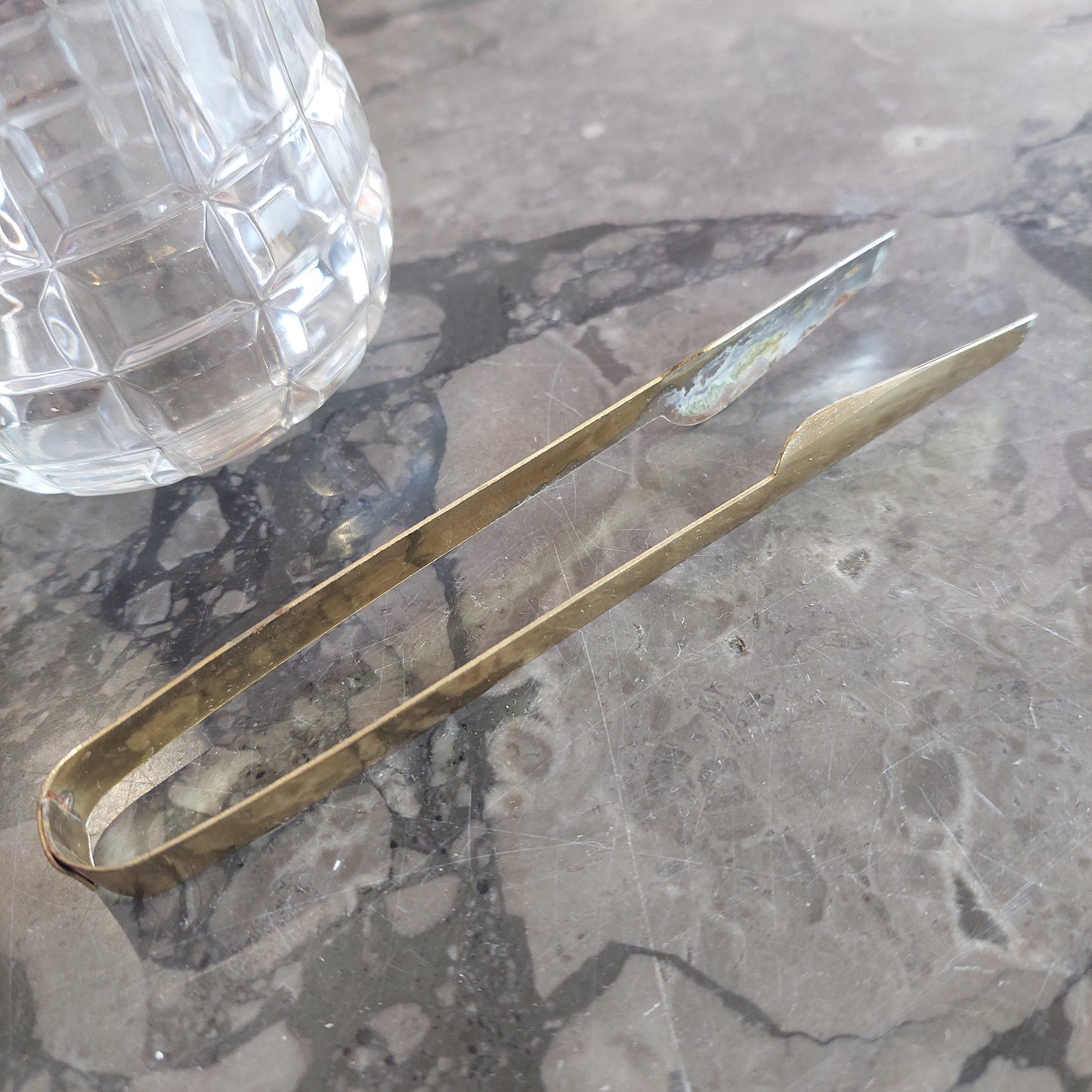 Mini Secchiello Ghiaccio Vetro Molato Metallo *
