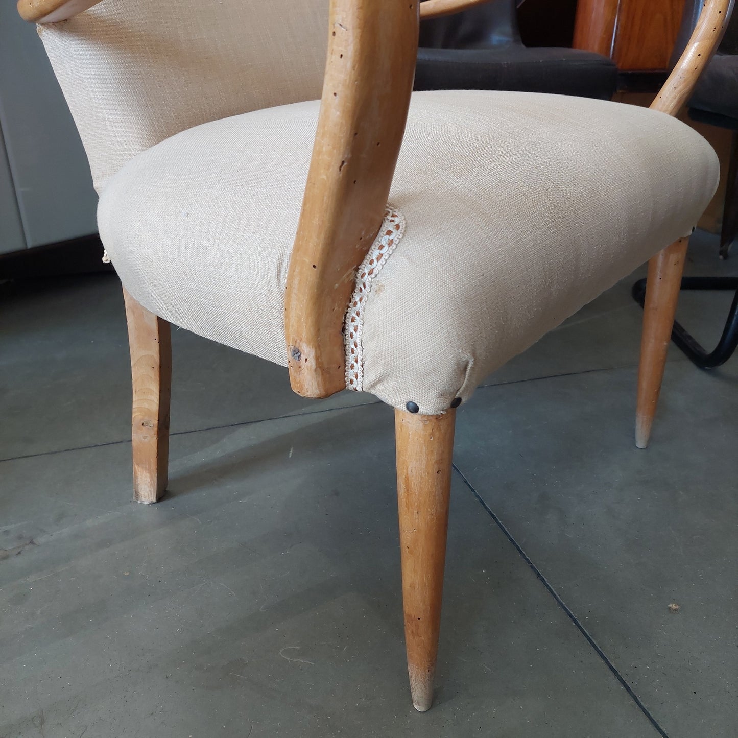 Coppia Poltrone* Con Pouf Anni 40