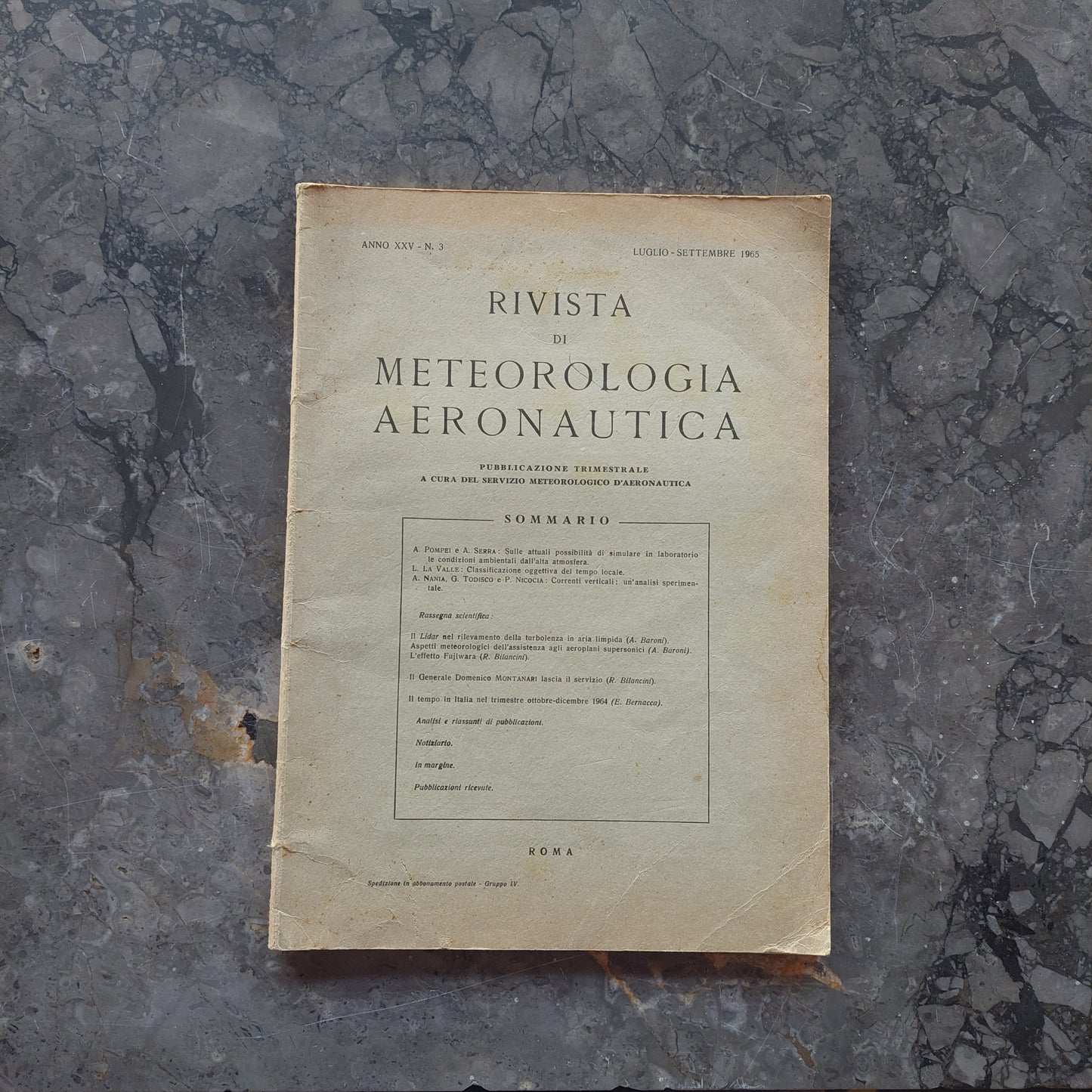 L/ Rivista Di Meteorologia Aeronautica - Settembre 1965
