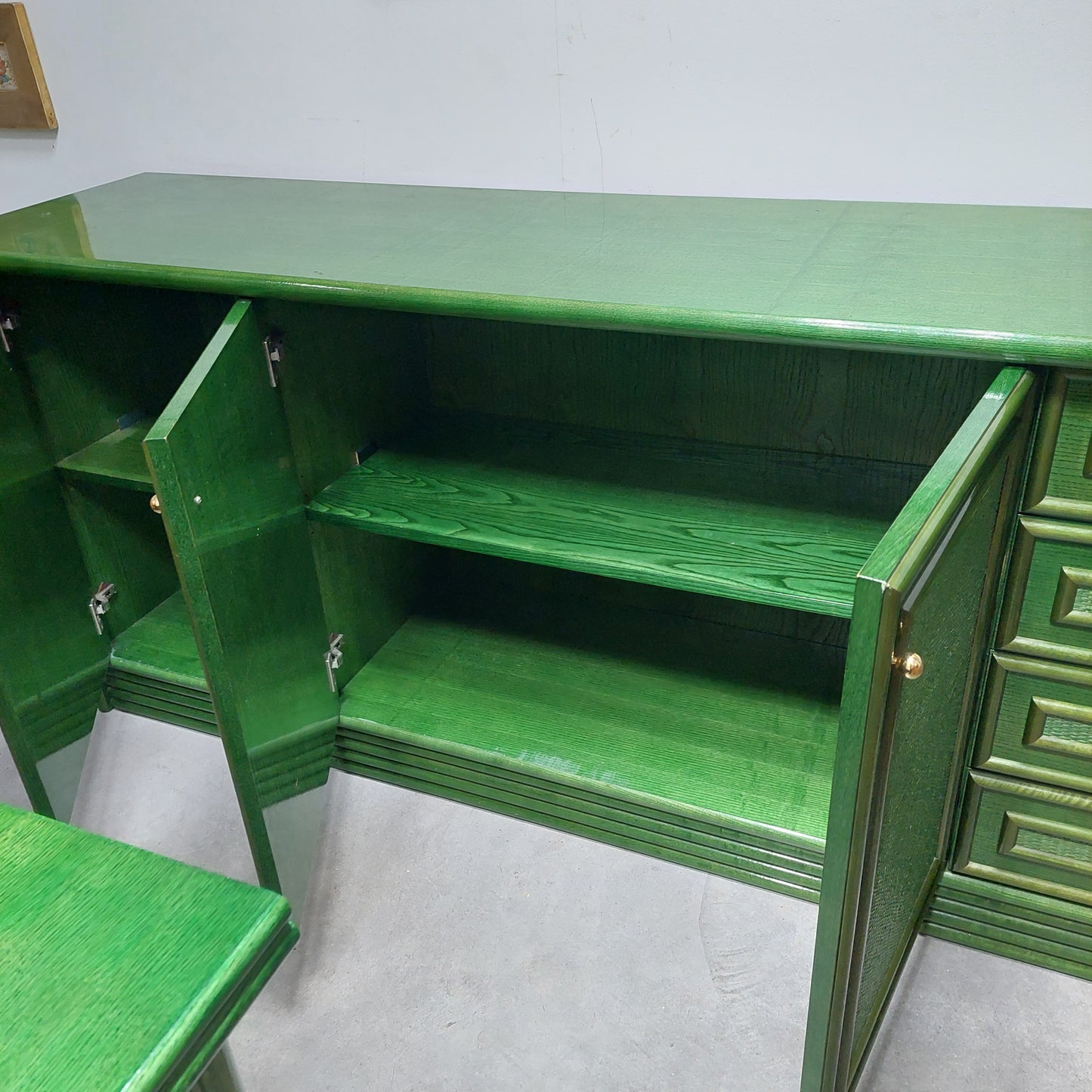Sparecchiatavolo Bambù/rattan Verde Cm207x51x86h