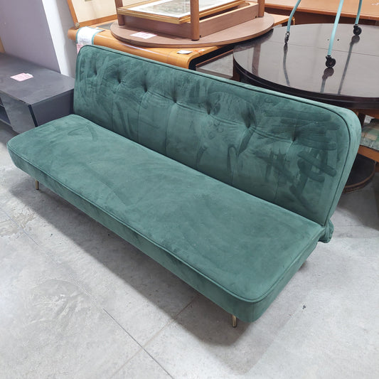 Divano Letto Clic Clac Velluto Verde Petrolio Cm180x102x80h