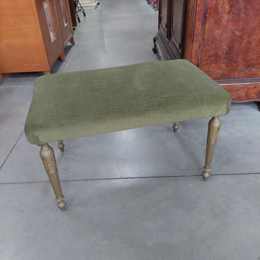 Pouf Velluto Verde Anni 50