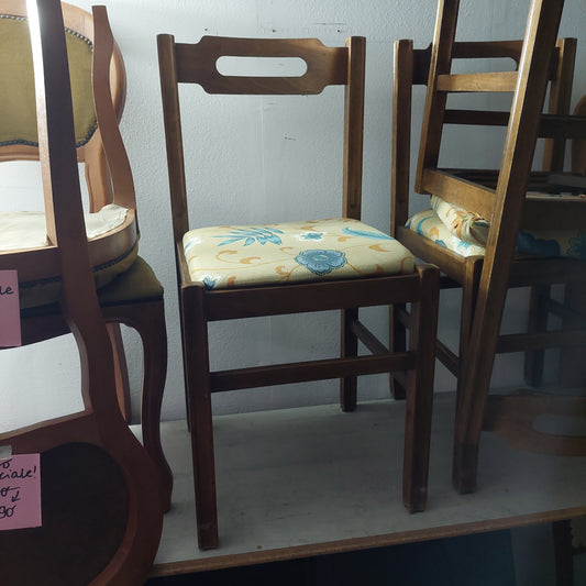 Set/4 Sedie Legno Anni 60