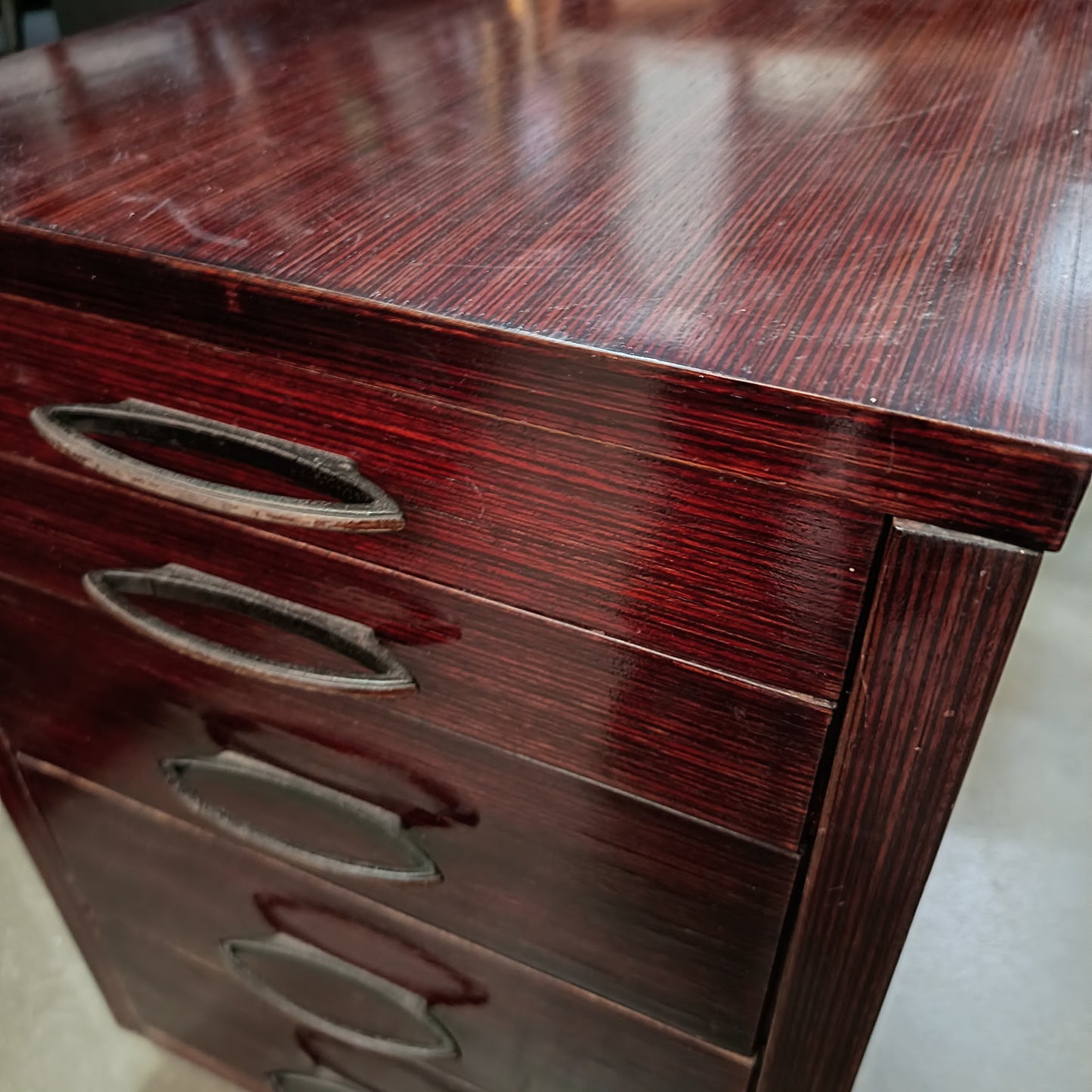 Cassettiera * Legno 5 Cassetti Anni 70 Cm40x69x59h