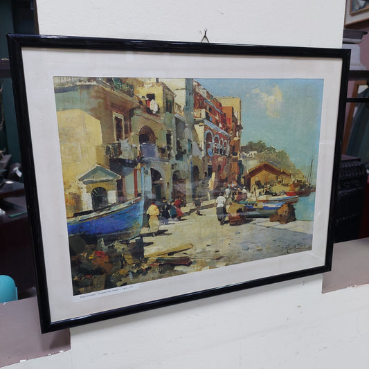 Quadro Stampa Felice Giordano "capri" Cm56x43
