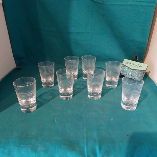 Set/8 Bicchierini Liquore Cristallo