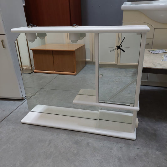 Specchio/mobiletto Bagno Bianco* 1/s 2/l Cm90x15,5x73h