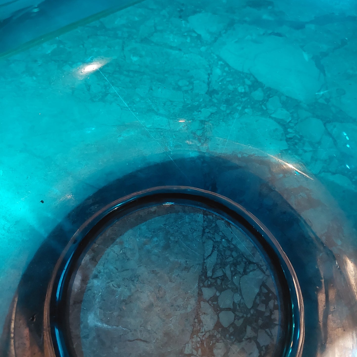 Coppa Lume Vetro Blu D23x16h