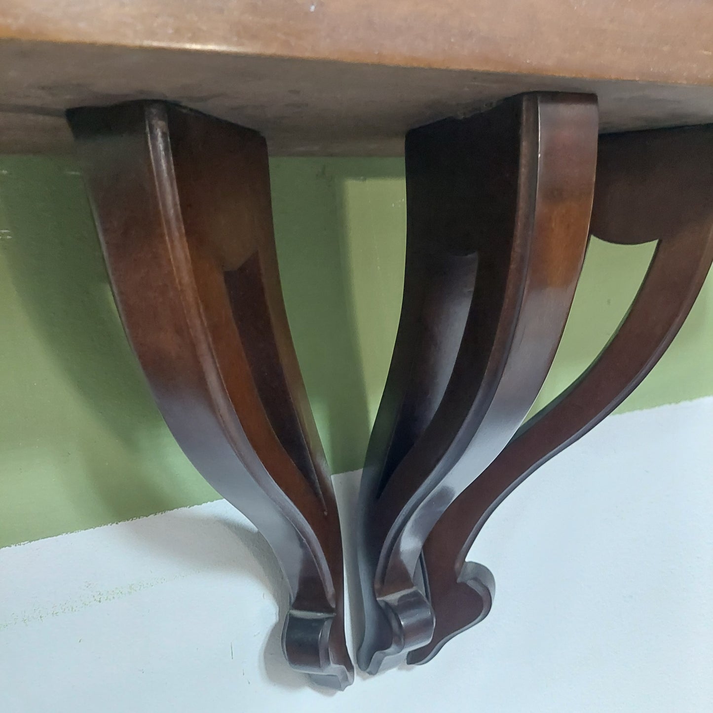 Consolle Sospesa Da Parete In Noce Cm 90,5x20,5