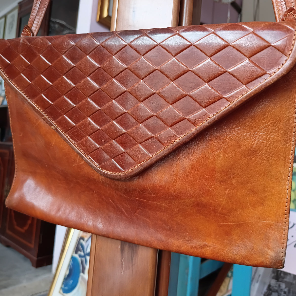 Borsa Cuoio Motivo Intreccio