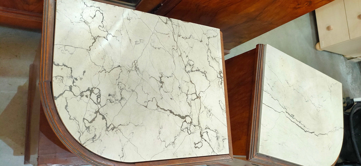 Coppia Comodini St. Decò 1/s Marmo Cm44x34x67h
