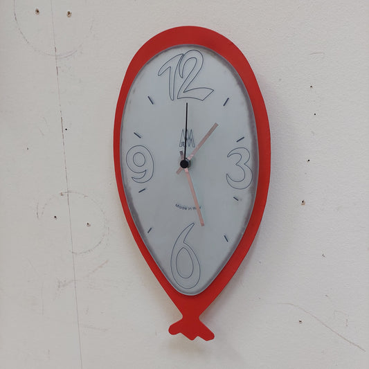 Orologio Da Parete Palloncino Rosso Metallo