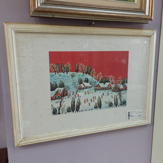 Q/stampa Villaggio Innevato Naif "blasnavski" Cm54x39