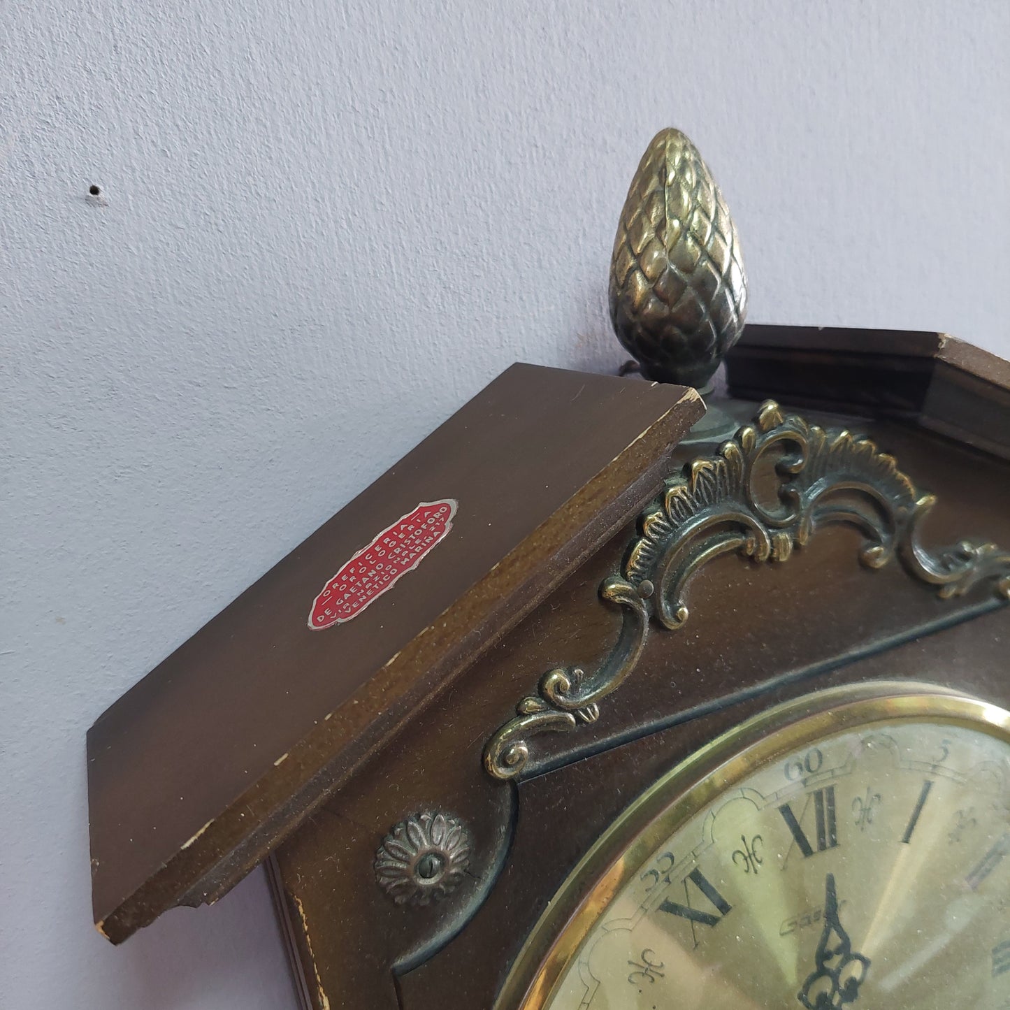 Orologio * Stazione Meteo Da Parete In Legno Gastor (da Revisionare)