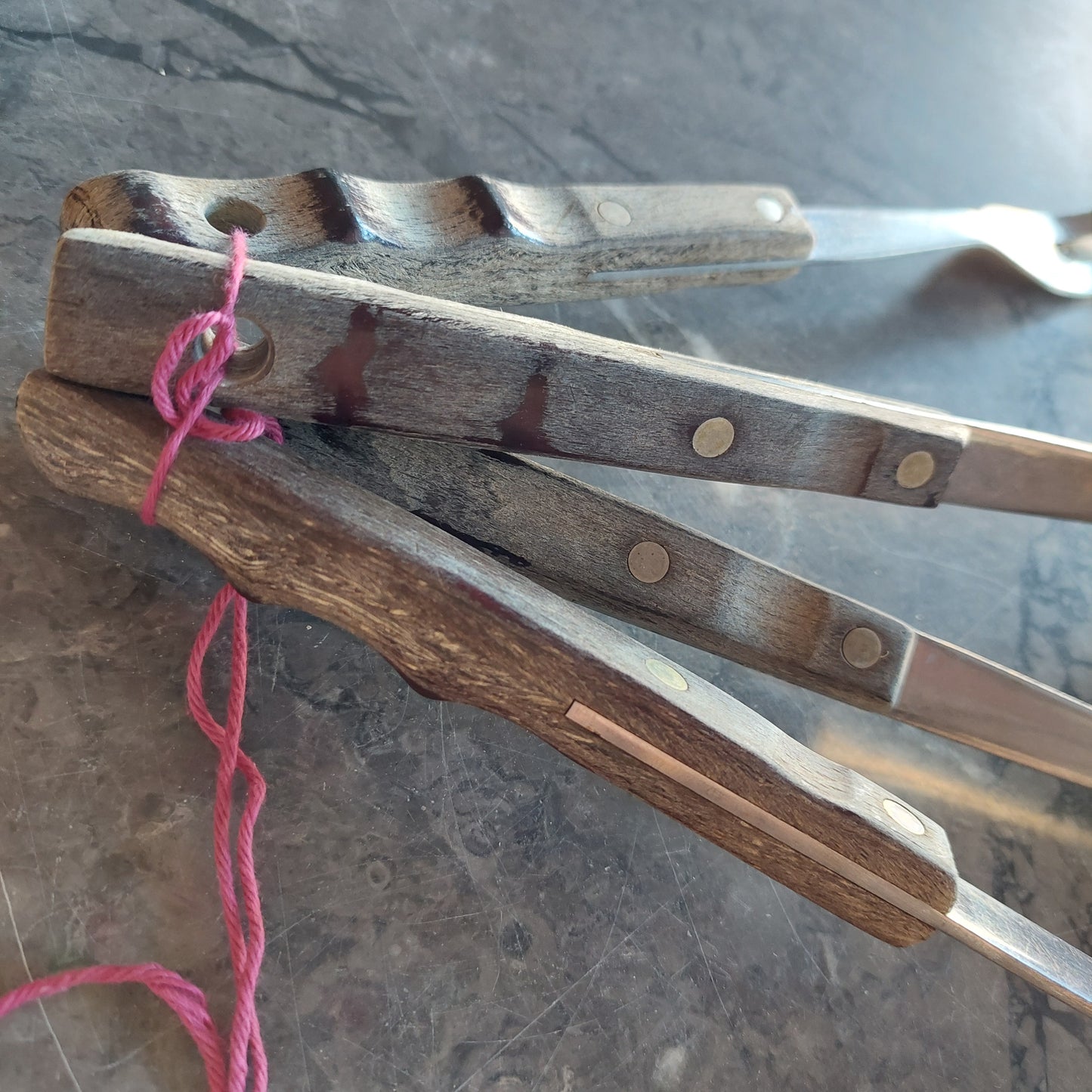 Set/4 Utensili Da Cucina Acciaio/manico Legno