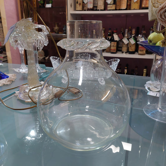 Vaso Vetro Di Murano Bombato H28