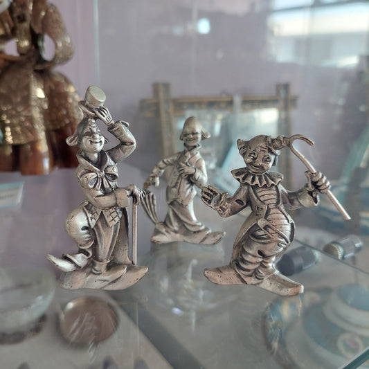 Set/3 Statuine Pagliacci Peltro H7